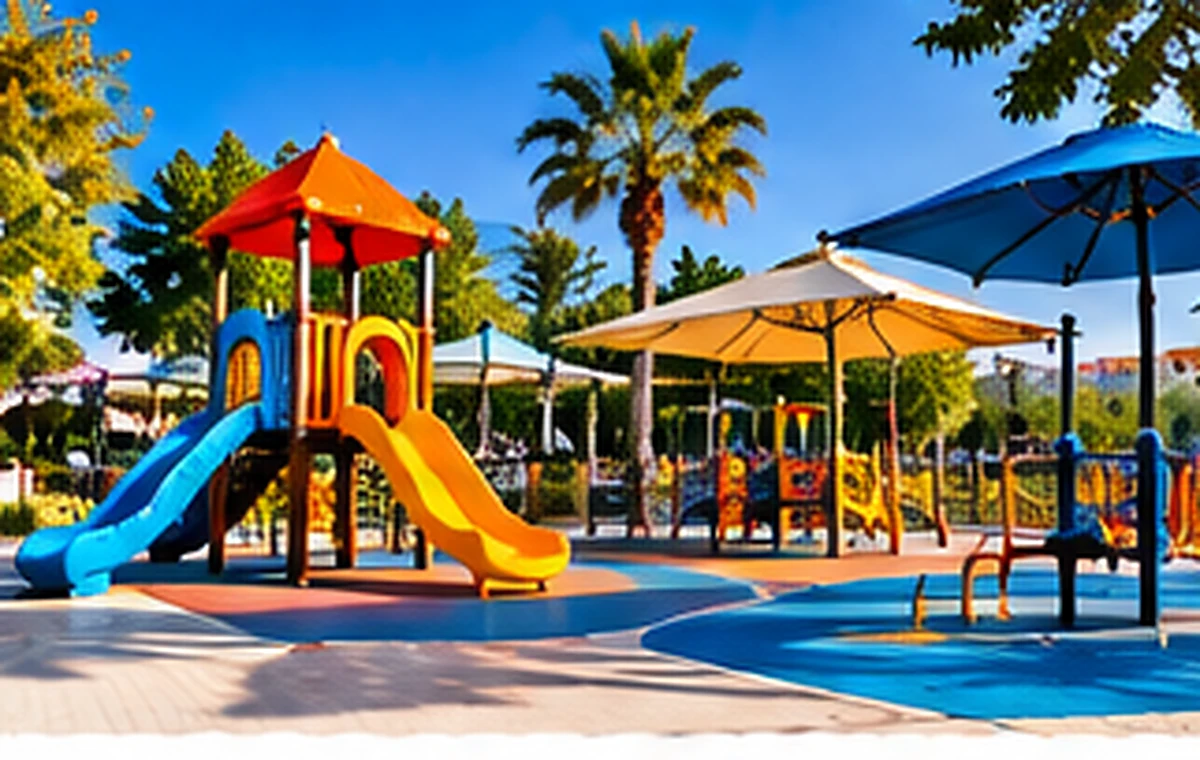 Peyzajlı deniz kıyısı yürüyüş ve dinlenme parkı